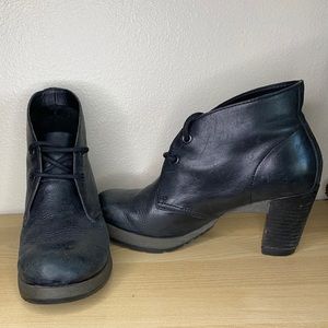 Vintage Dr. Martens high-heeled lace-up bootie